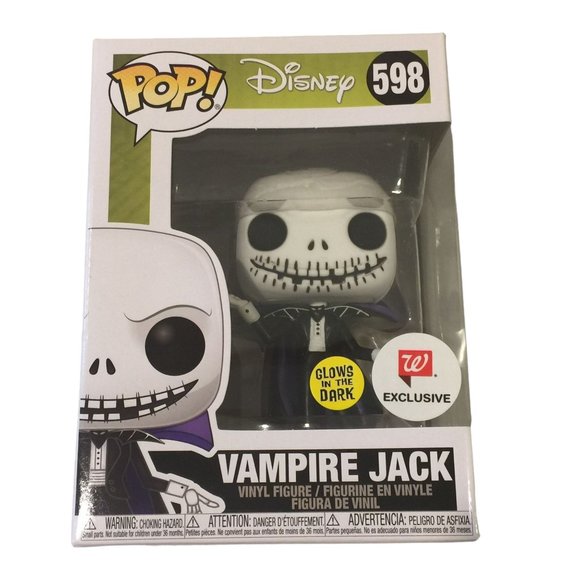 FUNKO POP! Disney 598 Vampire Jack Glows in the Dark Vinyl Character - Picture 1 of 4